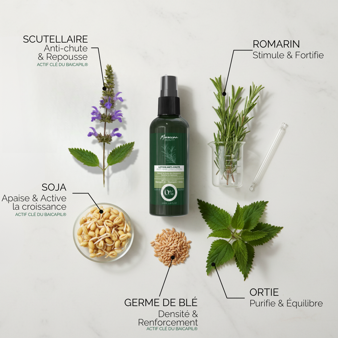 Duo Cure Naturelle Anti-Chute & Repousse – Shampoing 300ml & Lotion 100ml – Cure 90 Jours