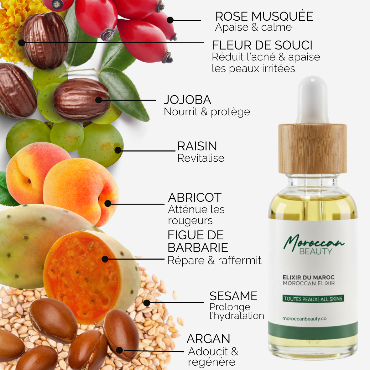 Elixir from Morocco with 8 natural oils - 100% natural