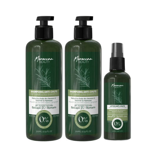 Pack Famille Cure Naturelle Anti-Chute & Repousse – Shampoing 300ml & Lotion 100ml